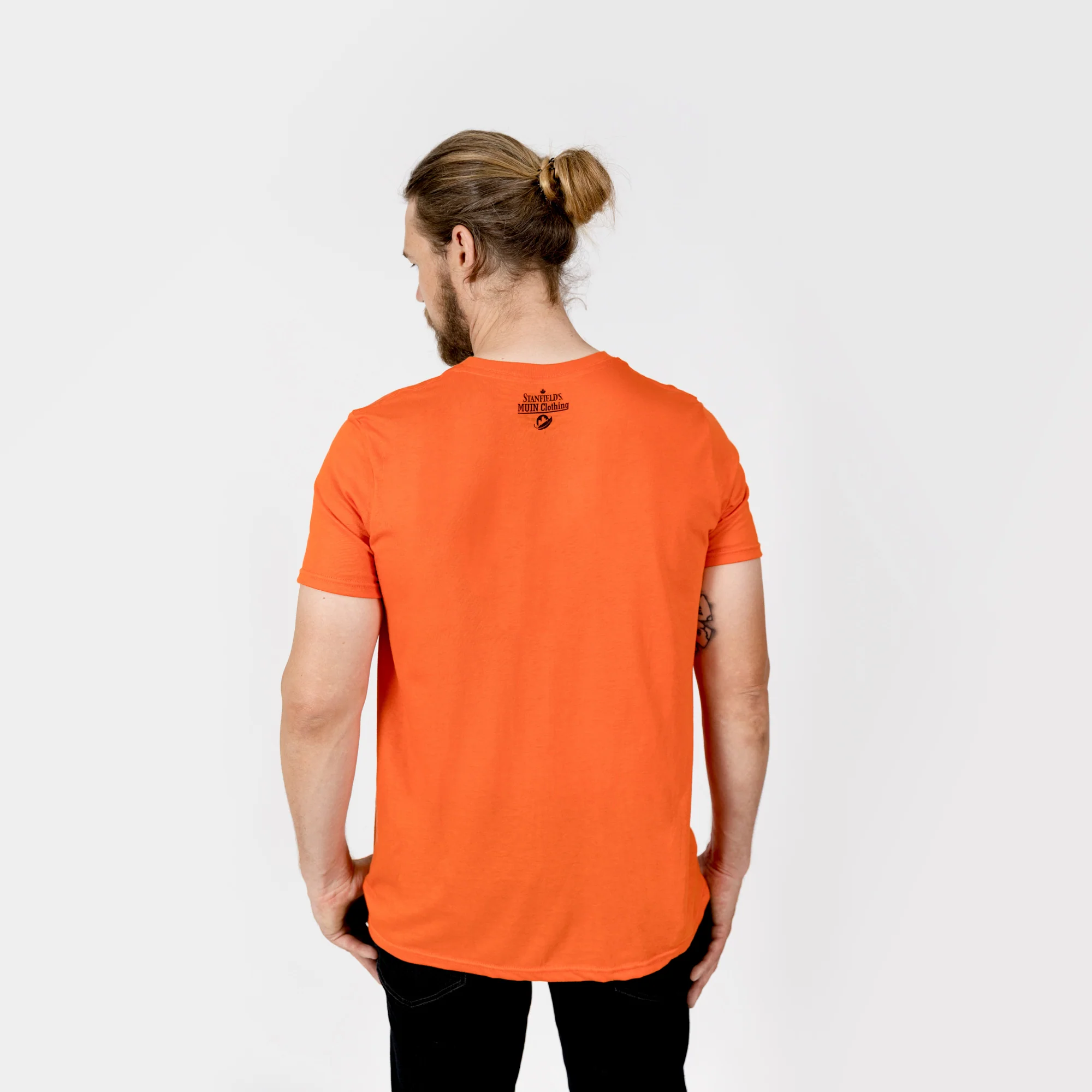 Muin X Stanfield's Adult Orange T-Shirt - EVERY CHILD MATTERS "FEATHERS" - Image 4