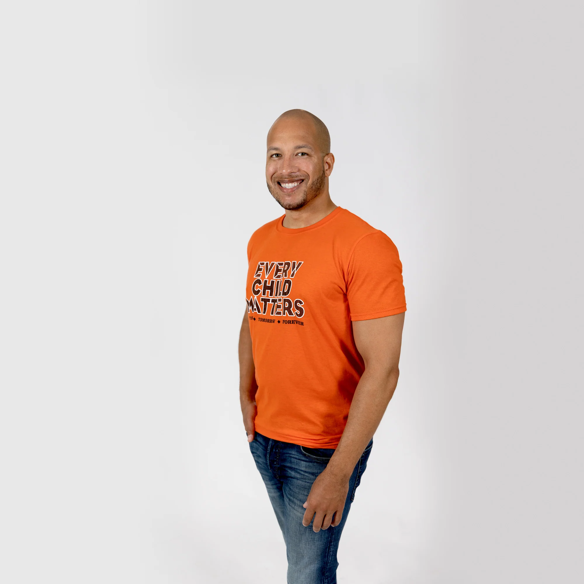 Muin X Stanfield's Adult Orange T-Shirt - EVERY CHILD MATTERS "QUILL" - Image 5
